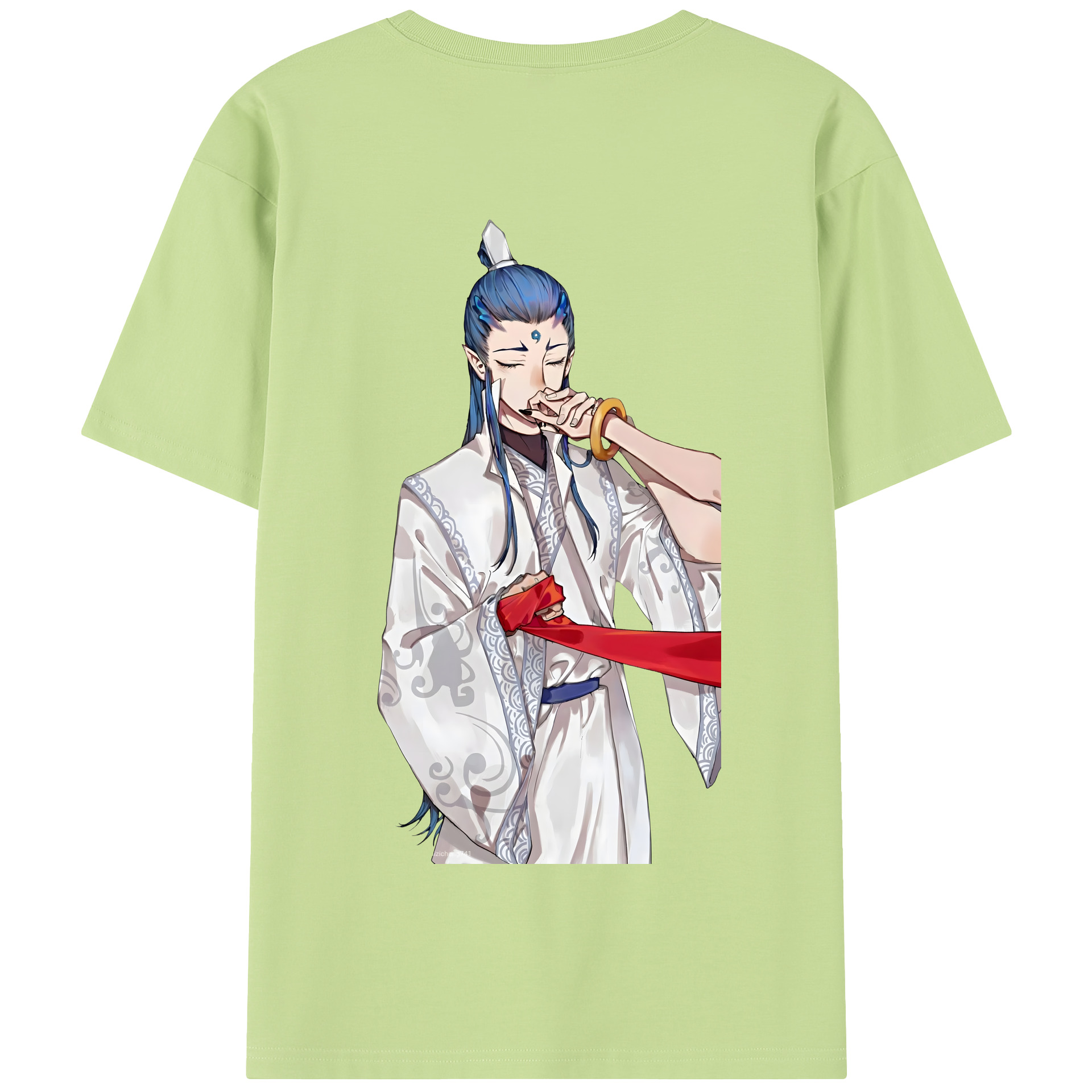 （画像用） Ne Zha 2 ナタ 魔童の大暴れ 綿100％半袖Tシャツ（背面プリント）